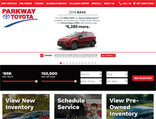 Tablet Screenshot of parkwaytoyota.com